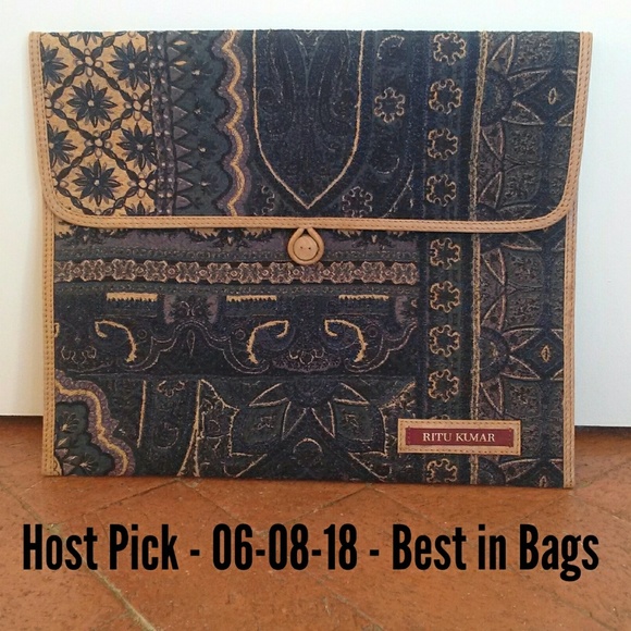 Ritu Kumar Handbags - Ritu Kumar Large Fabric Pouch NWOT